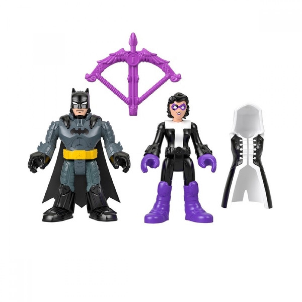 January Clearance Sale - Imaginext DC Super Friends Batman as well as Huntress - Mid-Season:£4[laa6188ma]
