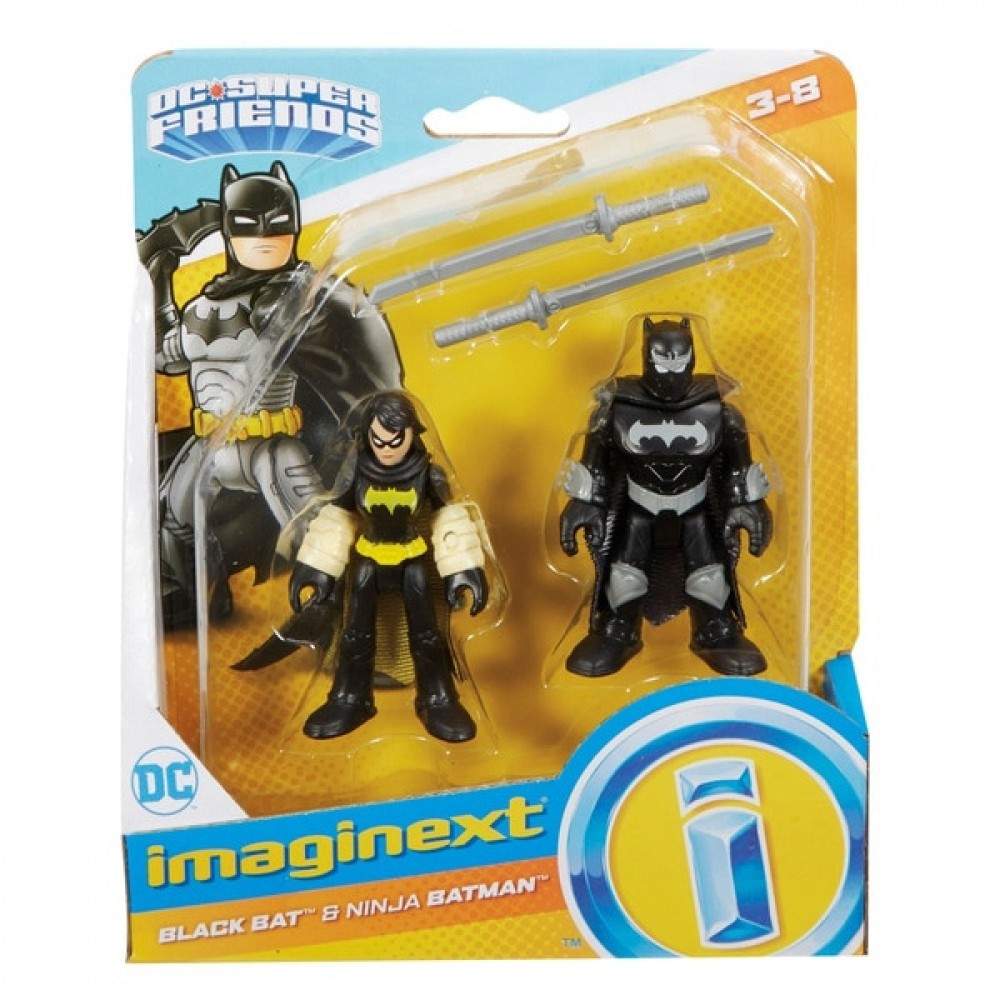 Fisher-Price Imaginext DC Super Buddies Black Baseball Bat as well as Ninja Batman