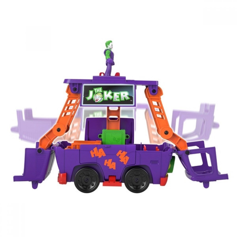 Cyber Week Sale - Imaginext DC Super Pals: Joker Vehicle Base Of Operations with Batman and Joker Figures - Internet Inventory Blowout:£18[saa6208nt]