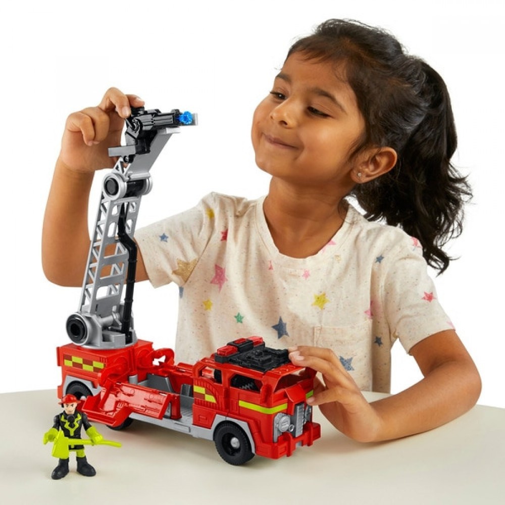 Imaginext Area Fire Truck Motor Vehicle and also Shape Set