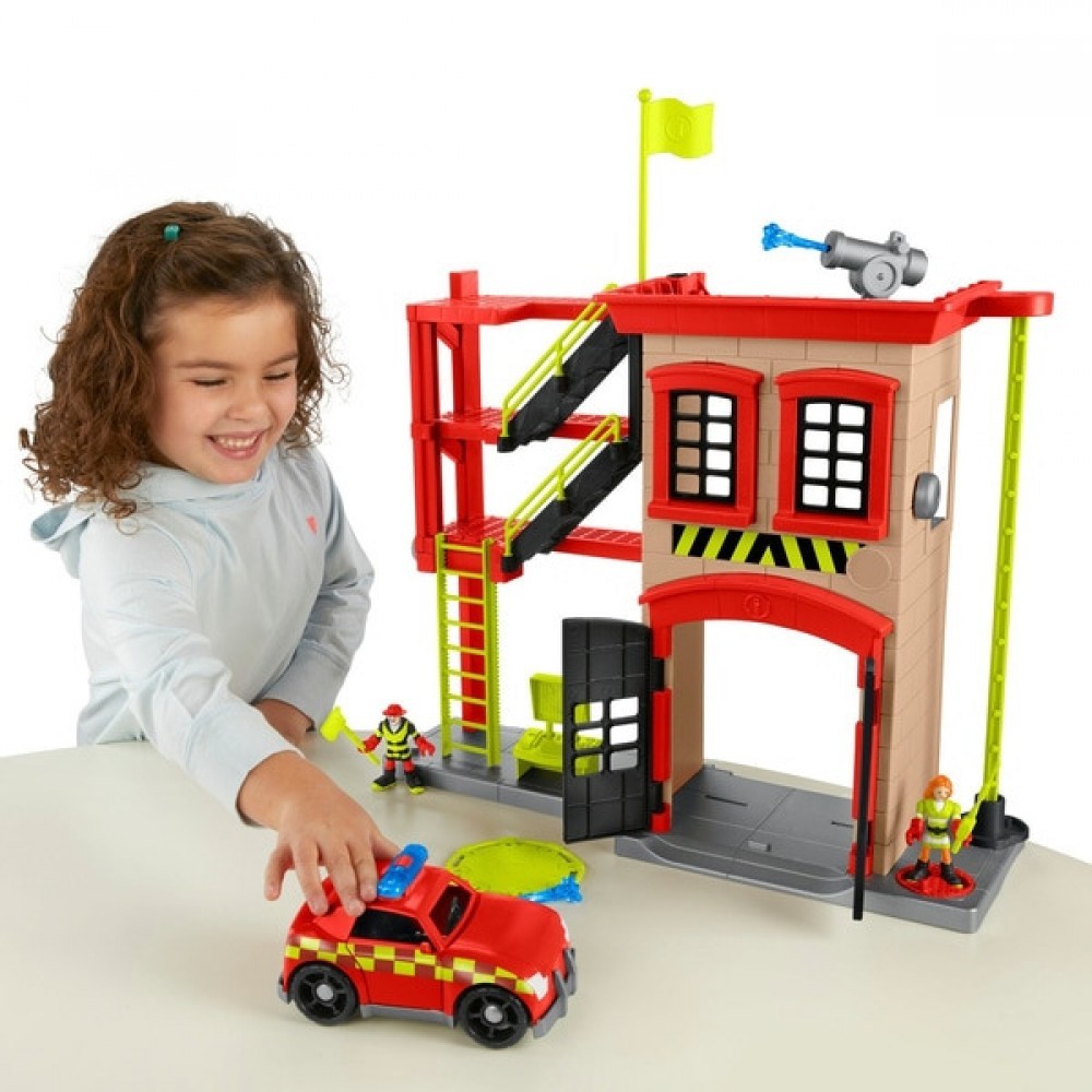 April Showers Sale - Imaginext Saving Urban Area Fire Station Playset and also Automobile Put - Online Outlet Extravaganza:£23[cha6212ar]