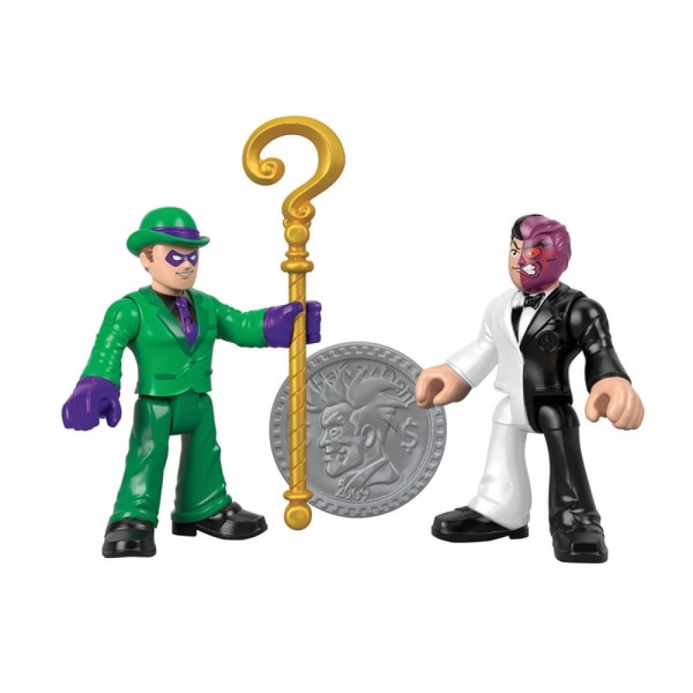 Imaginext DC Superfriends Riddler and also Pair Of Face