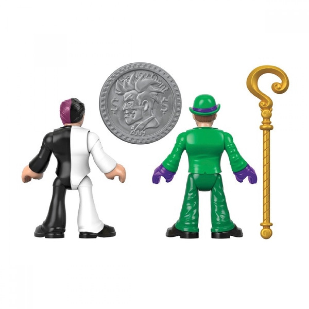 Blowout Sale - Imaginext DC Superfriends Riddler as well as Pair Of Face - Half-Price Hootenanny:£7[coa6215li]