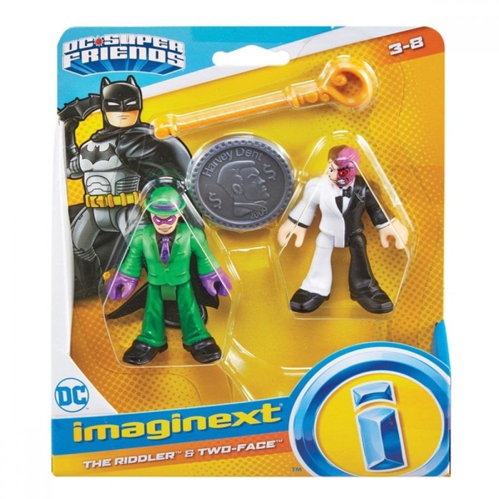 Imaginext DC Superfriends Riddler and also 2 Skin
