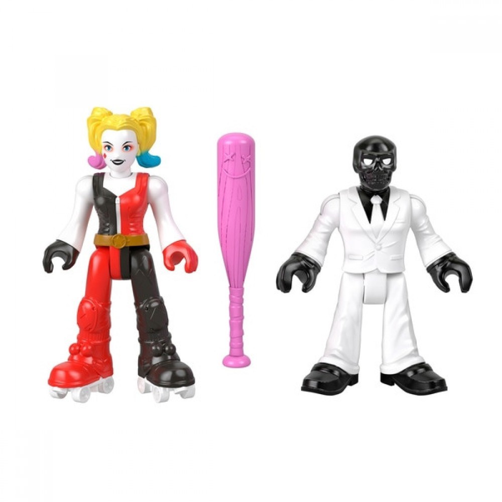 Imaginext DC Super Friends Harley Davidson Quinn as well as African-american Cover-up