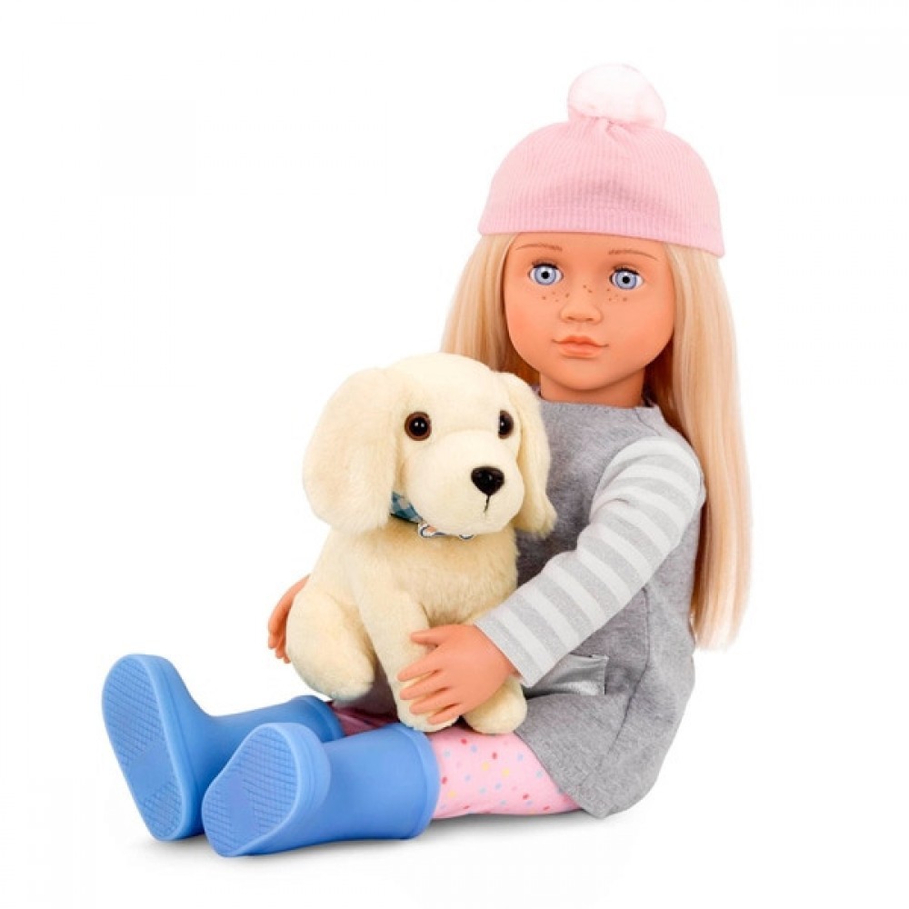Our Production Meagan Figure along with Pet Dog