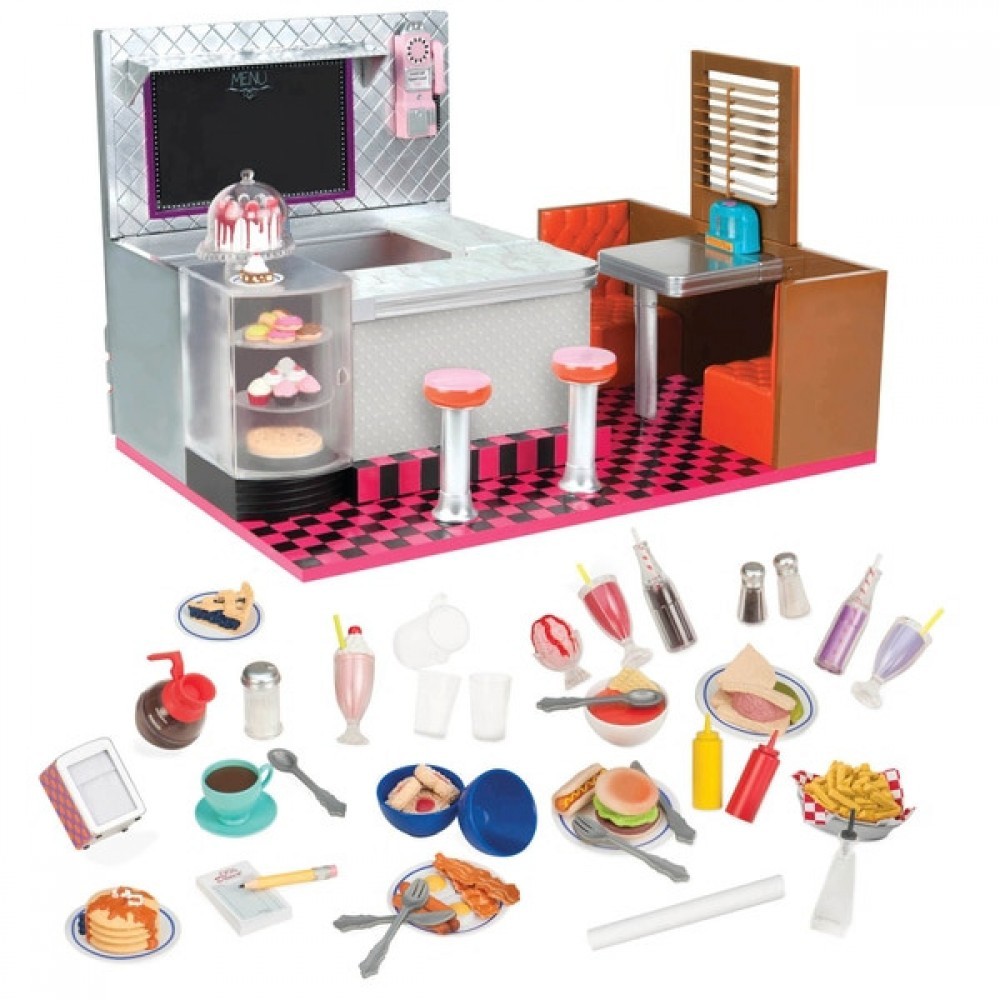 August Back to School Sale - Our Generation Retro Bite to Consume Diner - Savings:£73