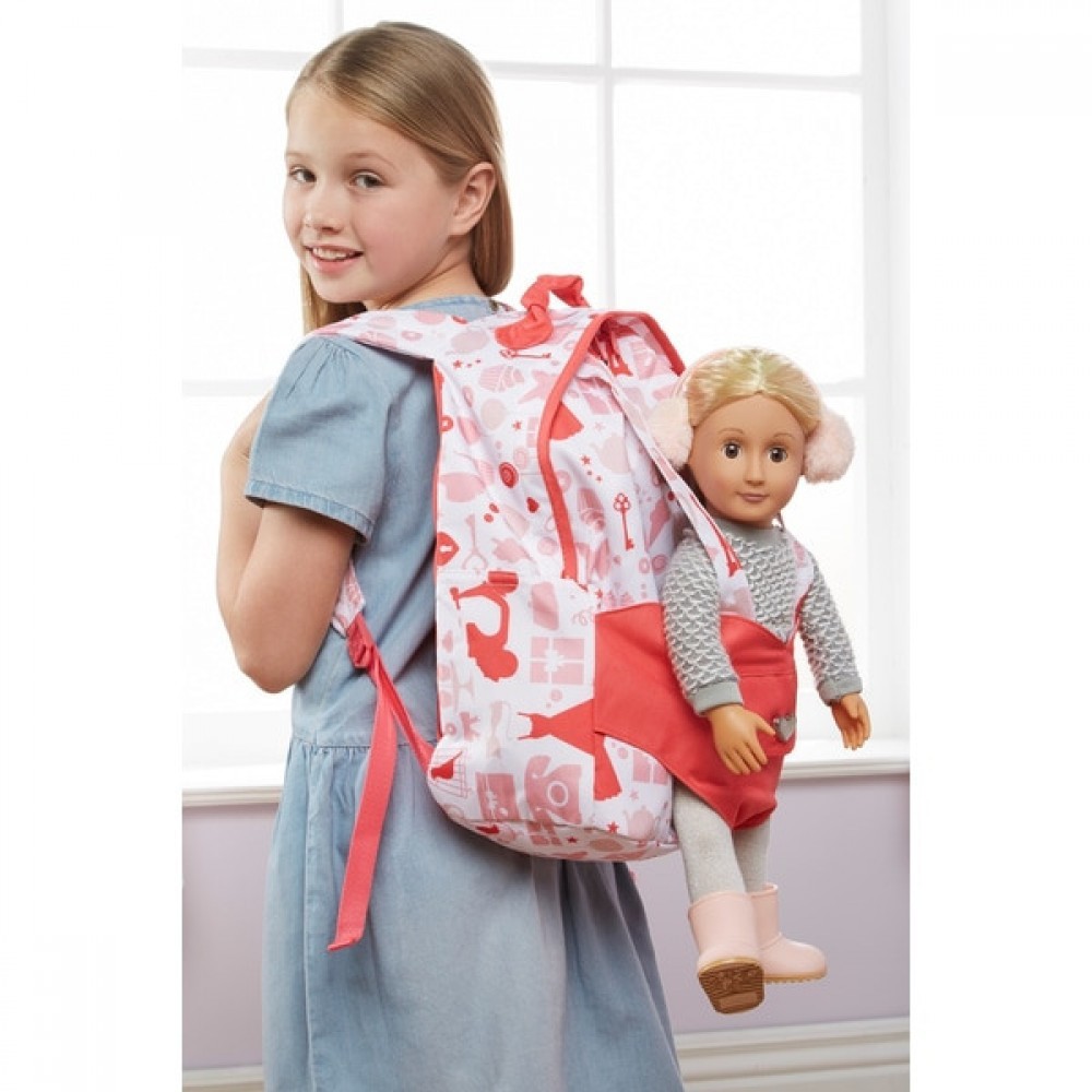 No Returns, No Exchanges - Our Creation Get On Doll Service Provider Back Pack - Party - Super Sale Sunday:£16