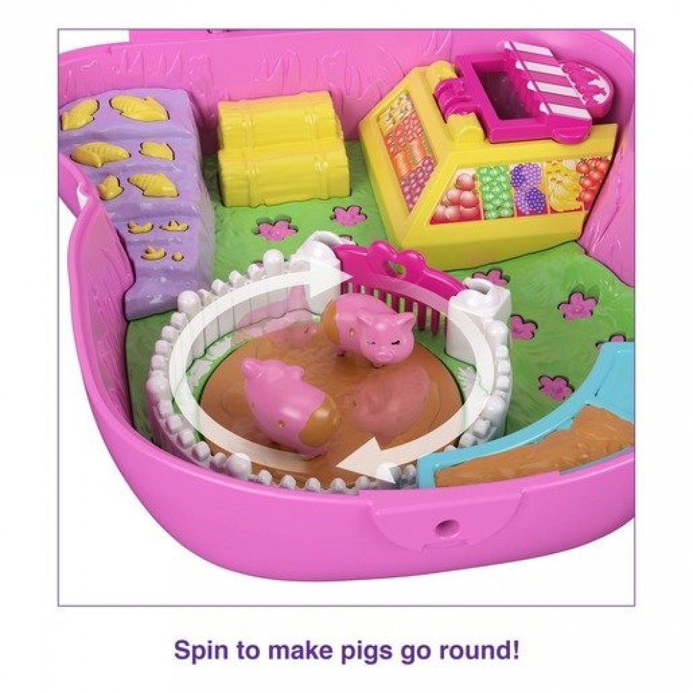 80% Off - Polly Wallet Playset 'On the ranch' Piggy Compact - Web Warehouse Clearance Carnival:£9[cha6719ar]