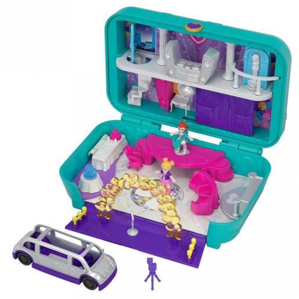 January Clearance Sale - Polly Pocket Playset Hidden Places Dancing Par-taay! Instance - Give-Away Jubilee:£9[coa6721li]