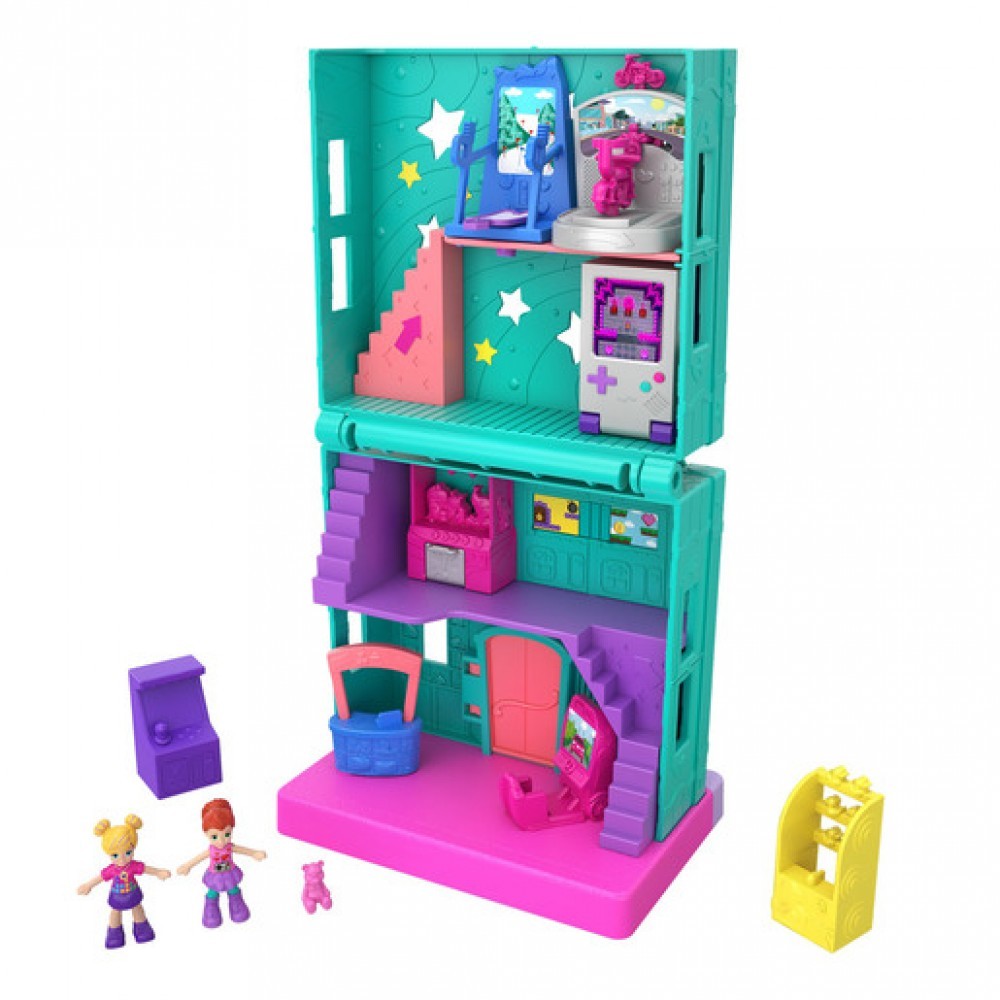 Independence Day Sale - Polly Pocket Pollyville Gallery - Doorbuster Derby:£9[coa6725li]