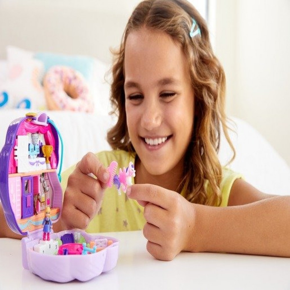 Polly Pocket Playset 'Jumpin' Style Horse' Compact