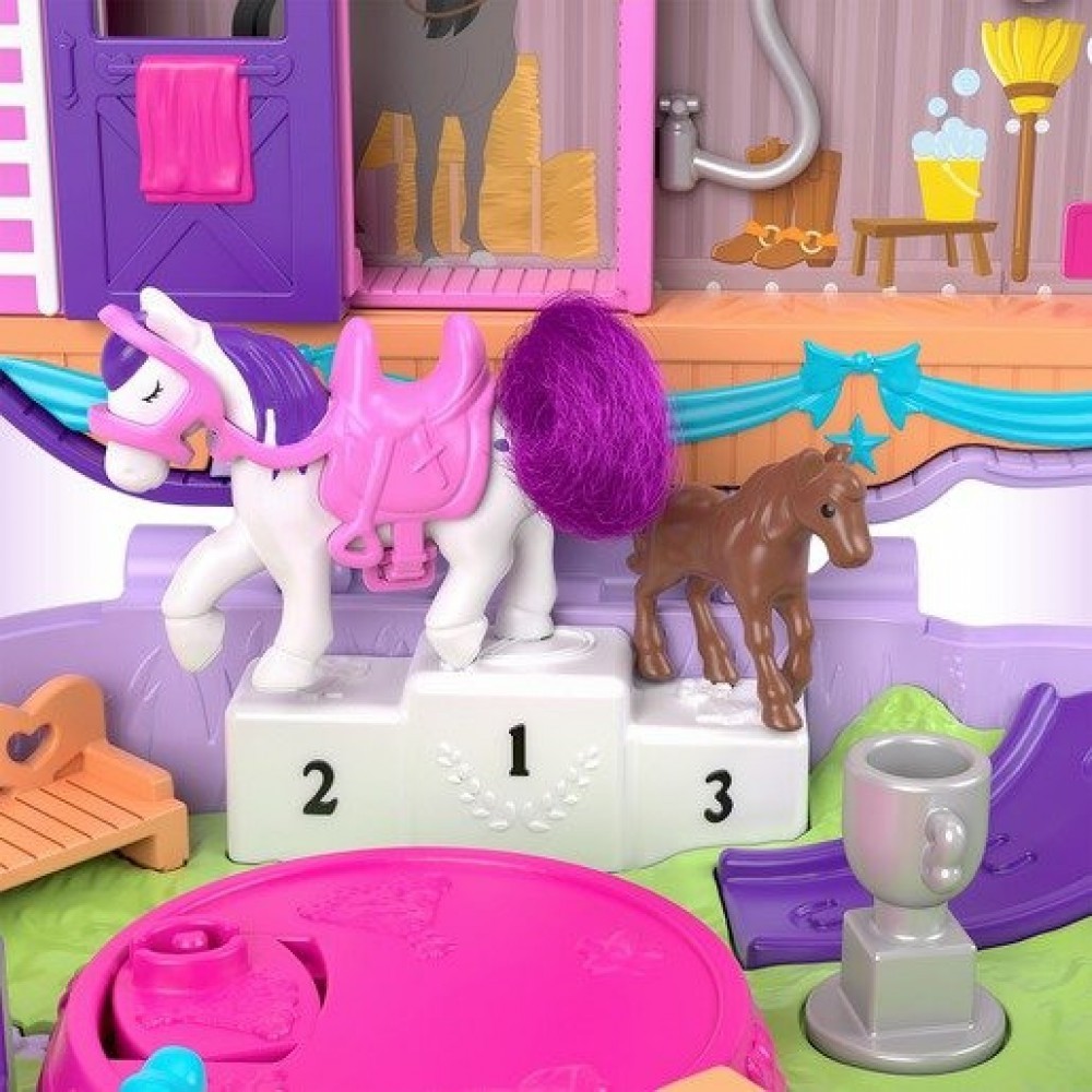 Winter Sale - Polly Pocket Playset 'Jumpin' Type Pony' Treaty - Half-Price Hootenanny:£9[coa6727li]