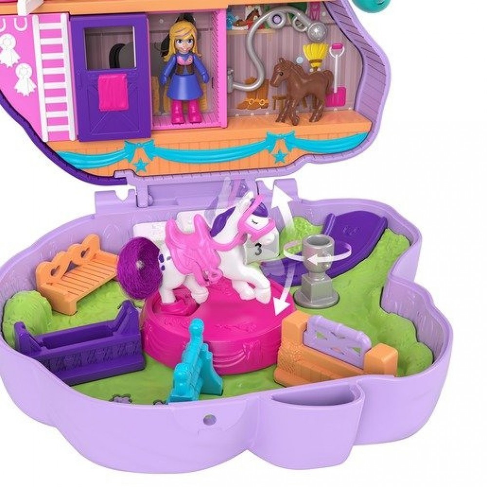 70% Off - Polly Wallet Playset 'Jumpin' Design Horse' Compact - Super Sale Sunday:£9