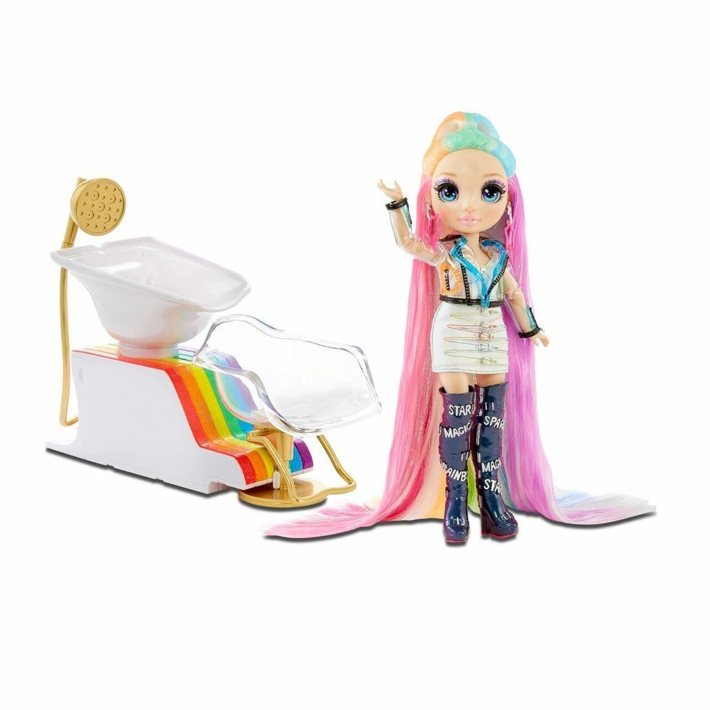 Rainbow High Beauty Shop Playset along with Rainbow of Do It Yourself Washable Hair Colour (Toy Not Consisted Of)