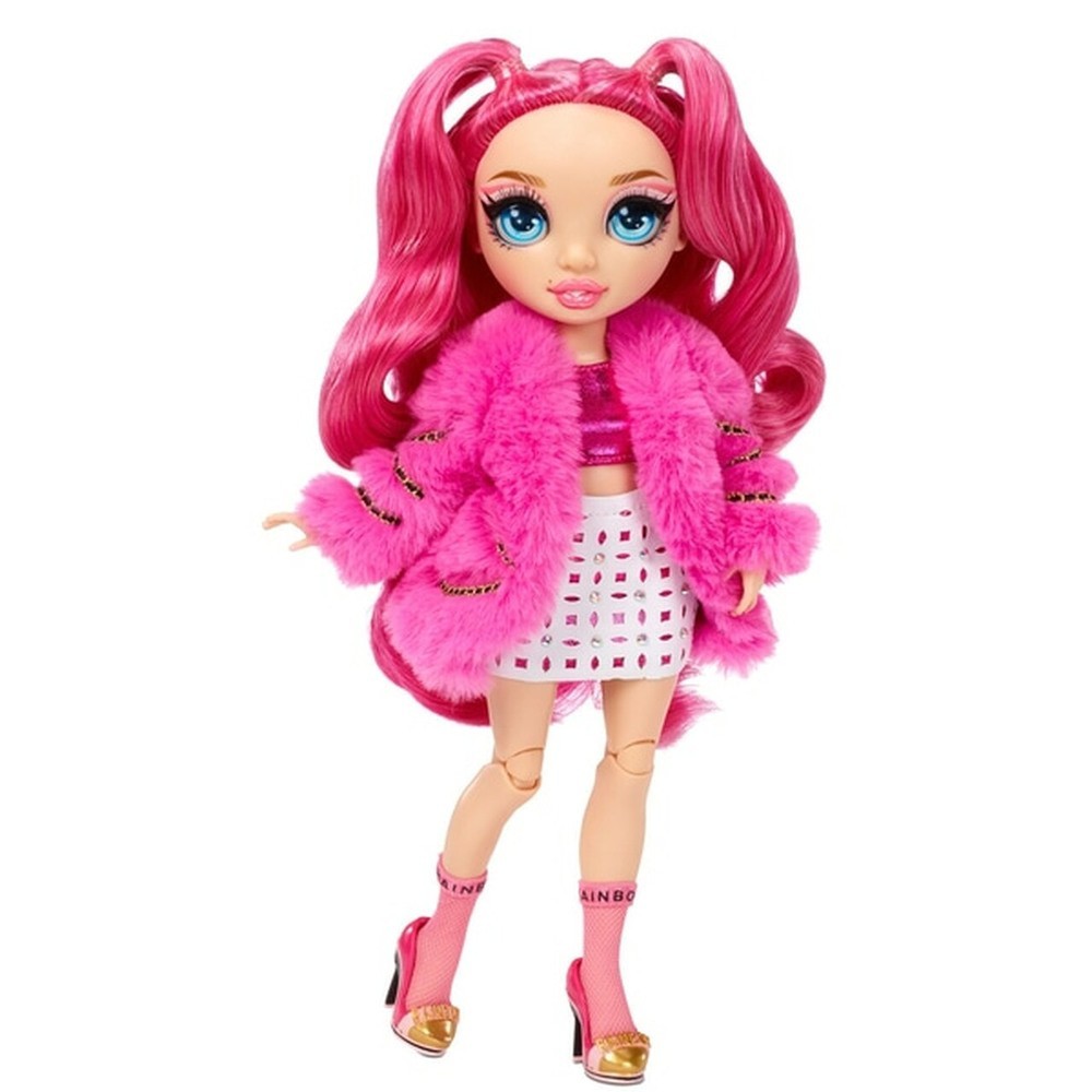 Rainbow High Stella Monroe-- Fuchsia Manner Toy along with 2 Full Mix && Match Apparel and Add-on<br>