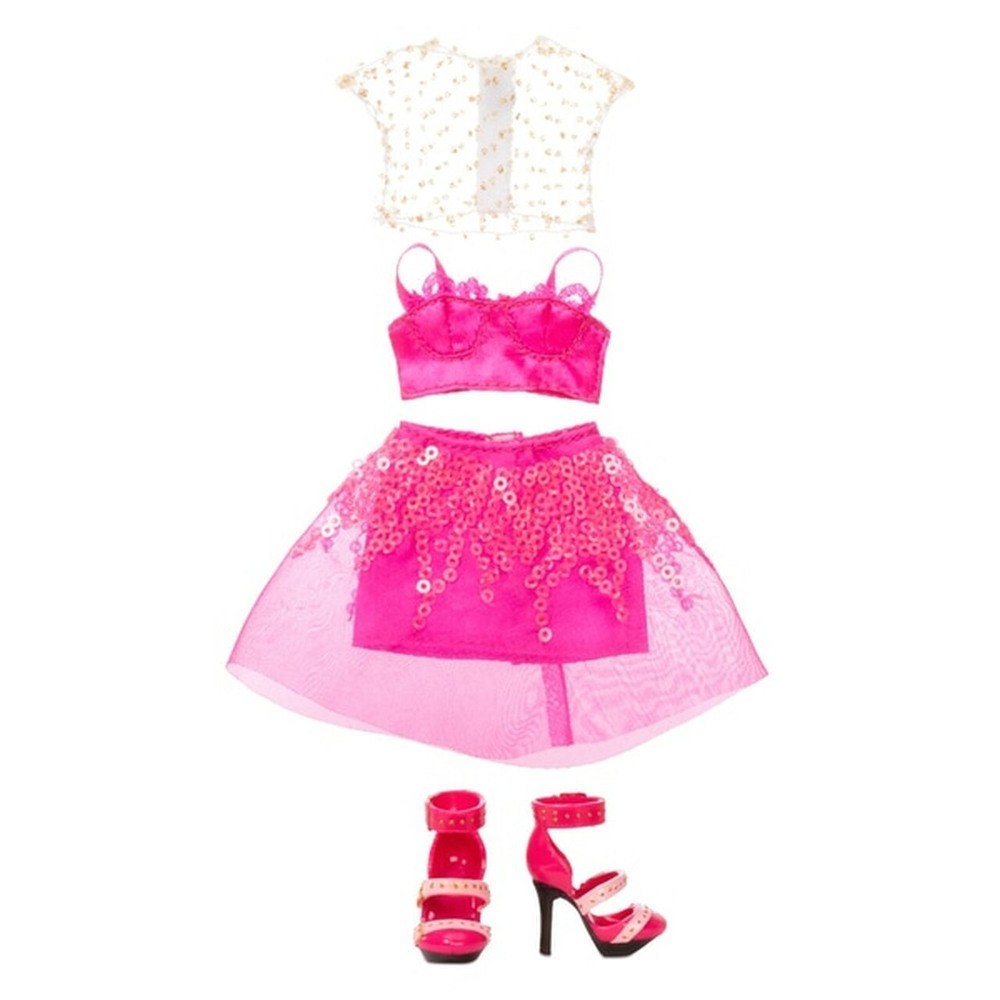 Rainbow High Stella Monroe-- Fuchsia Style Dolly along with 2 Complete Mix && Match Outfits as well as Add-on<br>