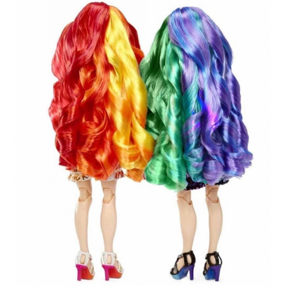 January Clearance Sale - Rainbow High Twins 2-Pack toy established Laurel &&    Holly De' vious - New Year's Savings Spectacular:£45