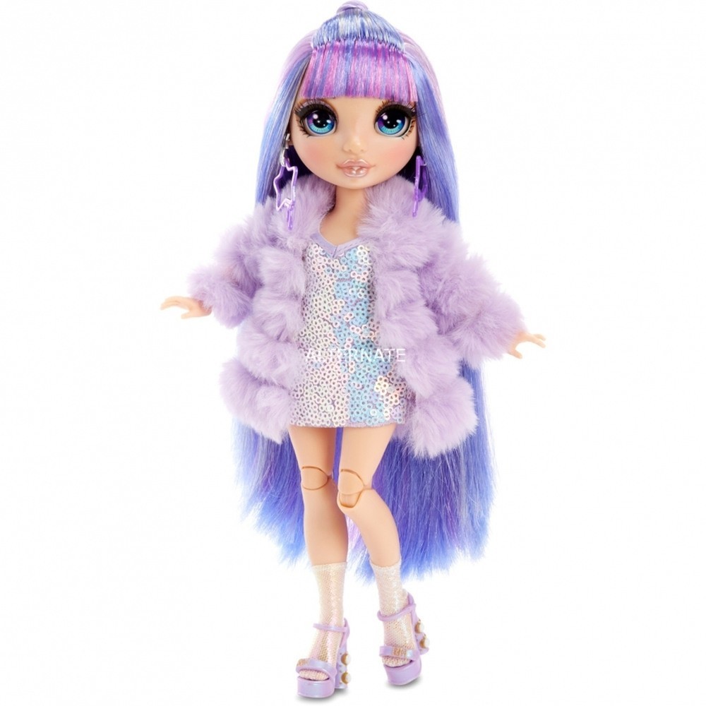 Rainbow High Violet Willow-- Violet Fashion Trend Dolly with 2 Clothing