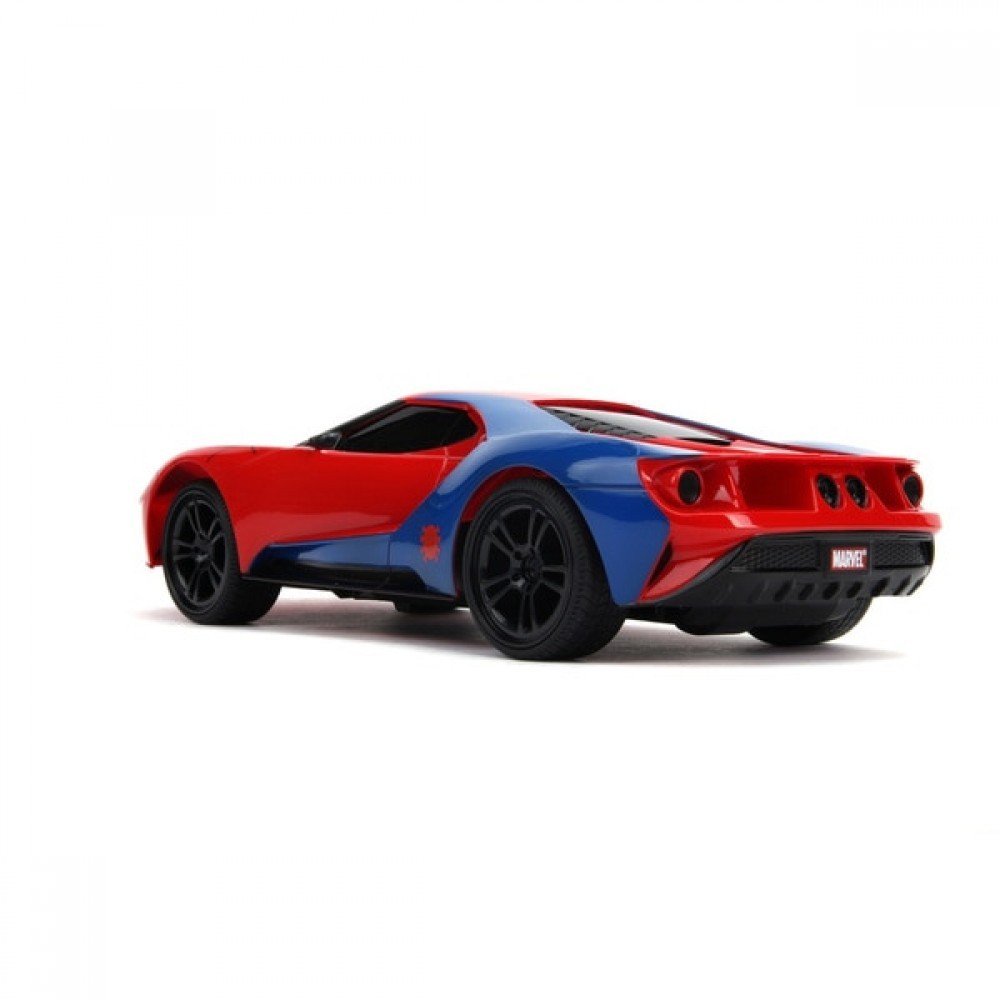 Summer Sale - Spider-Man 1:16 Remote Command 2017 Ford GT - Digital Doorbuster Derby:£19[laa6765ma]