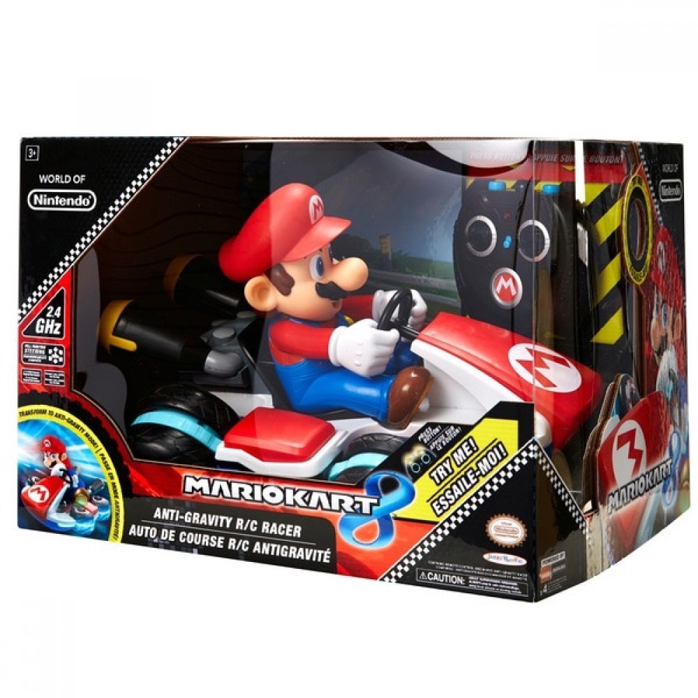 Push-button Control Nintendo Mario Kart Mini Anti-Gravity Racer