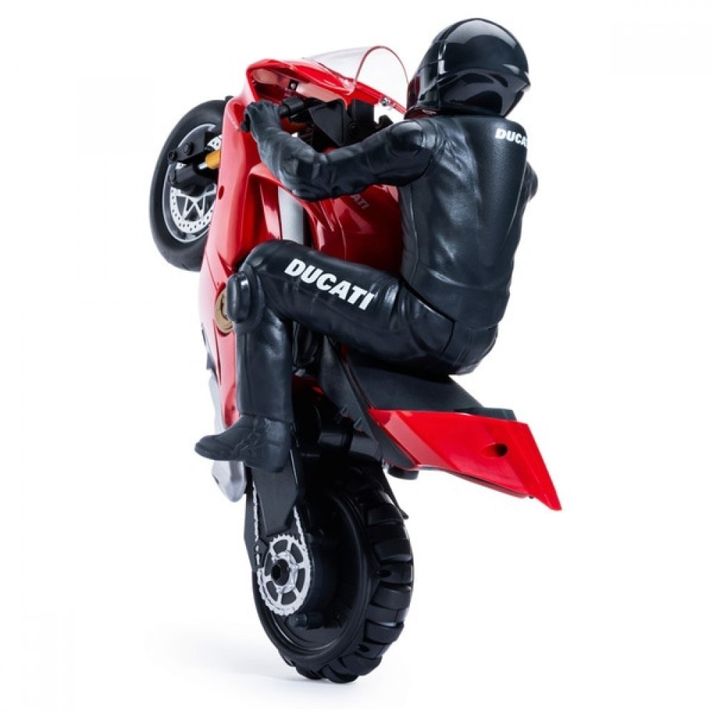 Flash Sale - Push-button Control 1:6 Upriser Ducati Real Panigale V4 S Motorbike - Clearance Carnival:£22[coa6772li]