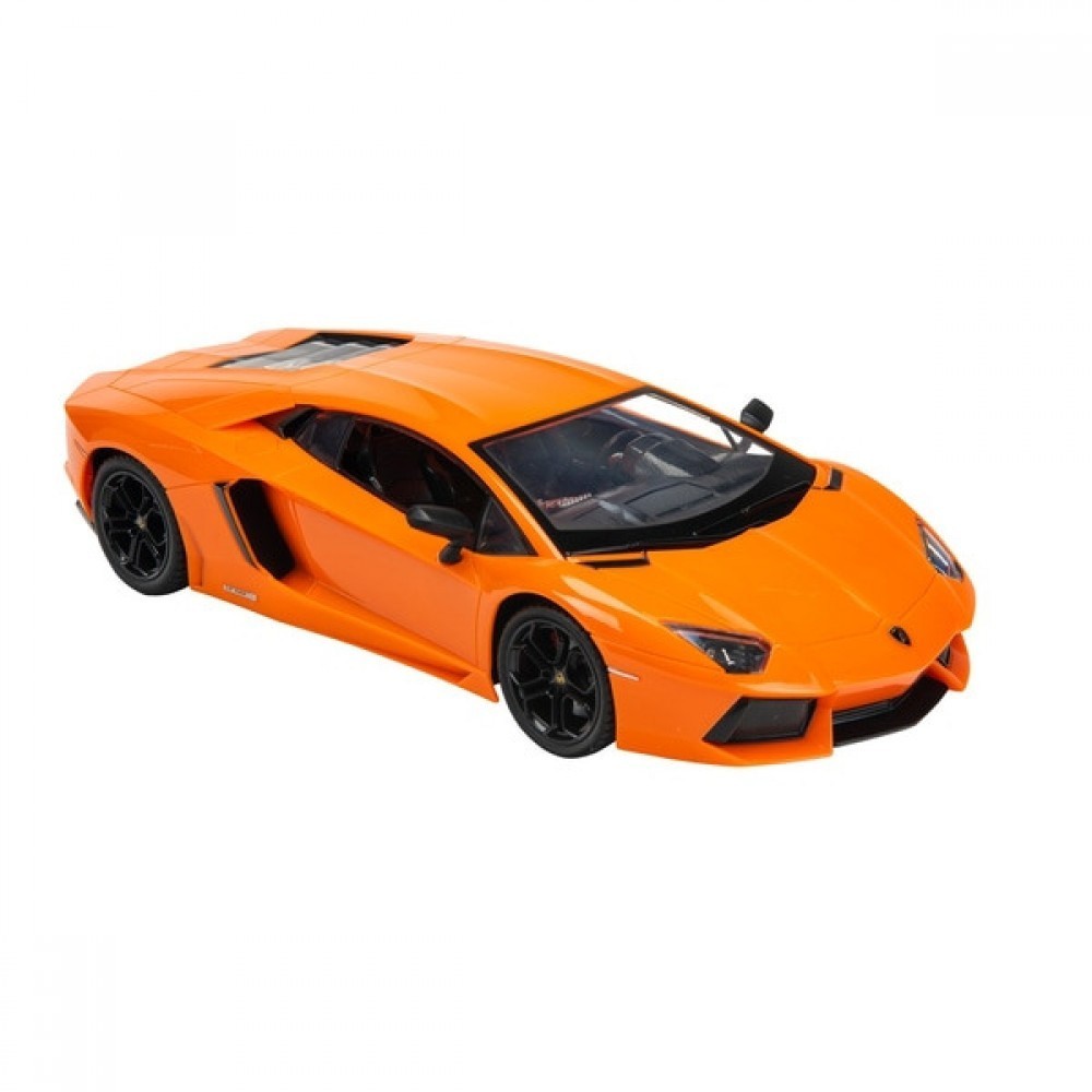Push-button Control 1:14 Lamborghini Aventador Coupe Orange Automobile