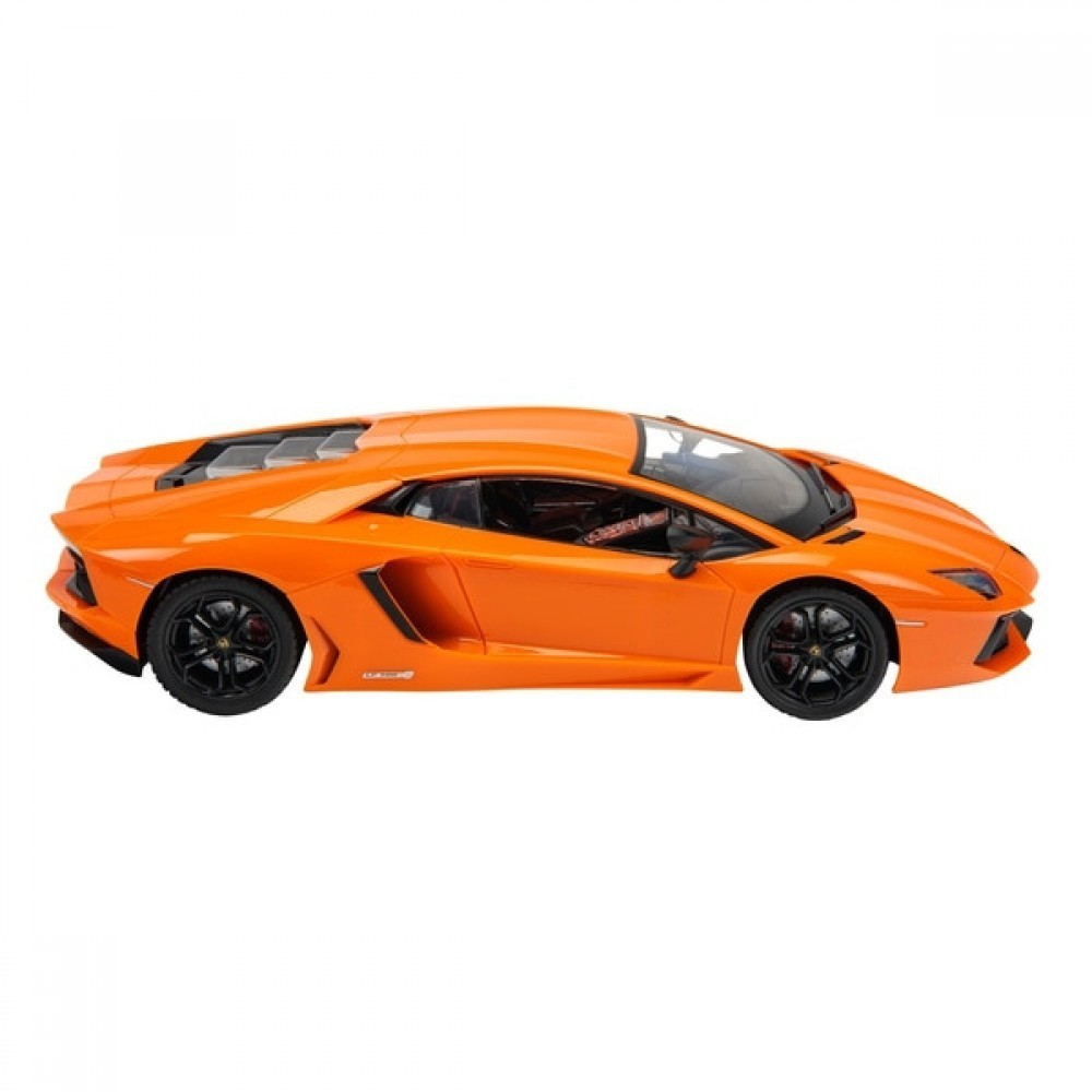 Push-button Control 1:14 Lamborghini Aventador Sports Car Orange Auto