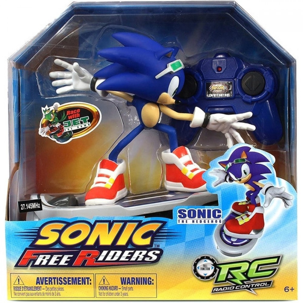 Liquidation - Remote Sonic The Hedgehog Free Riders Racer - Spree-Tastic Savings:£22[laa6783co]