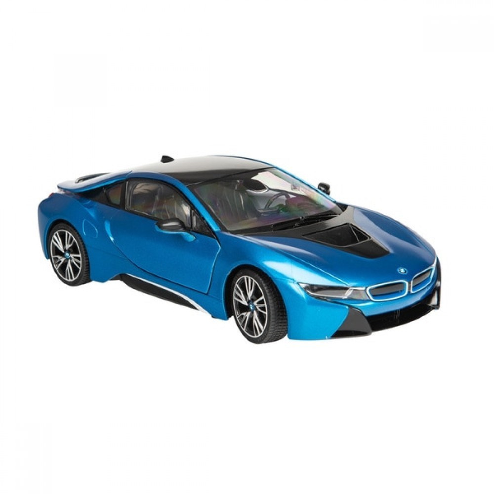 Push-button Control 1:14 BMW i8 along with USB charging cable television