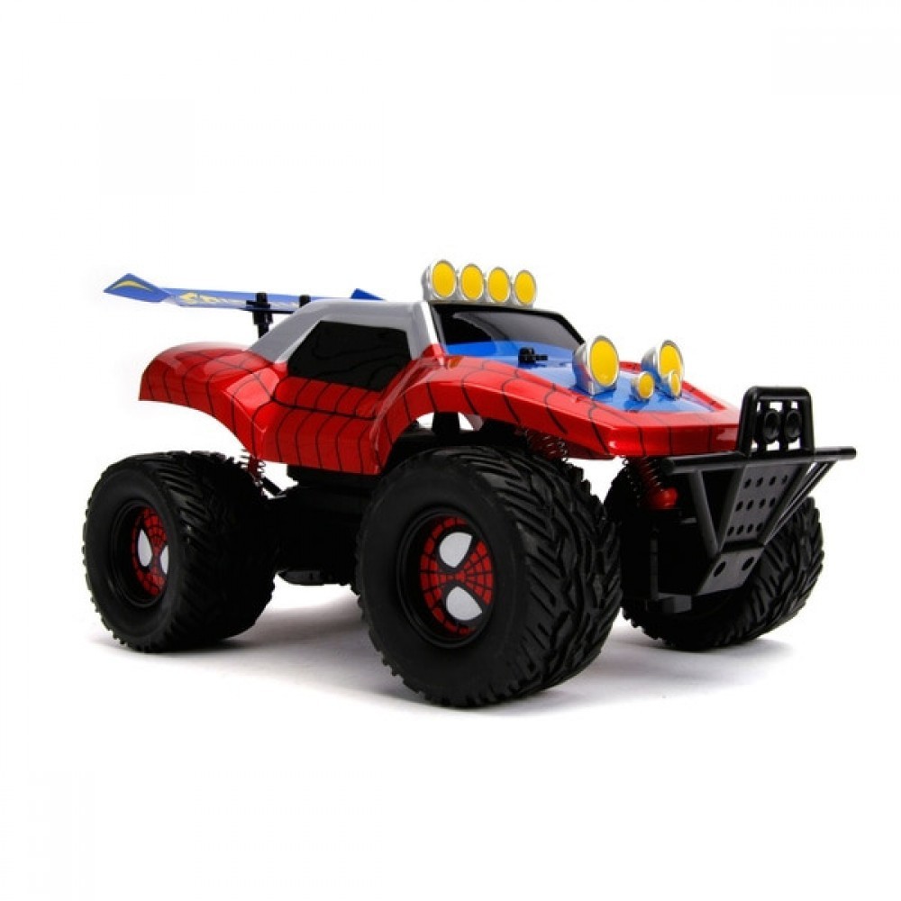 Two for One Sale - Push-button Control Wonder Spider-Man 1:14 Vehicle - Sale-A-Thon:£29