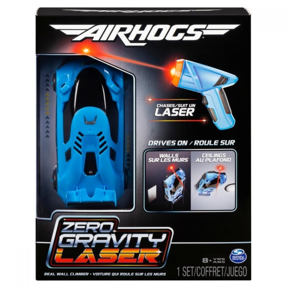 Push-button Control Sky Hogs Zero Gravitational Force Laser Racer Blue Automobile