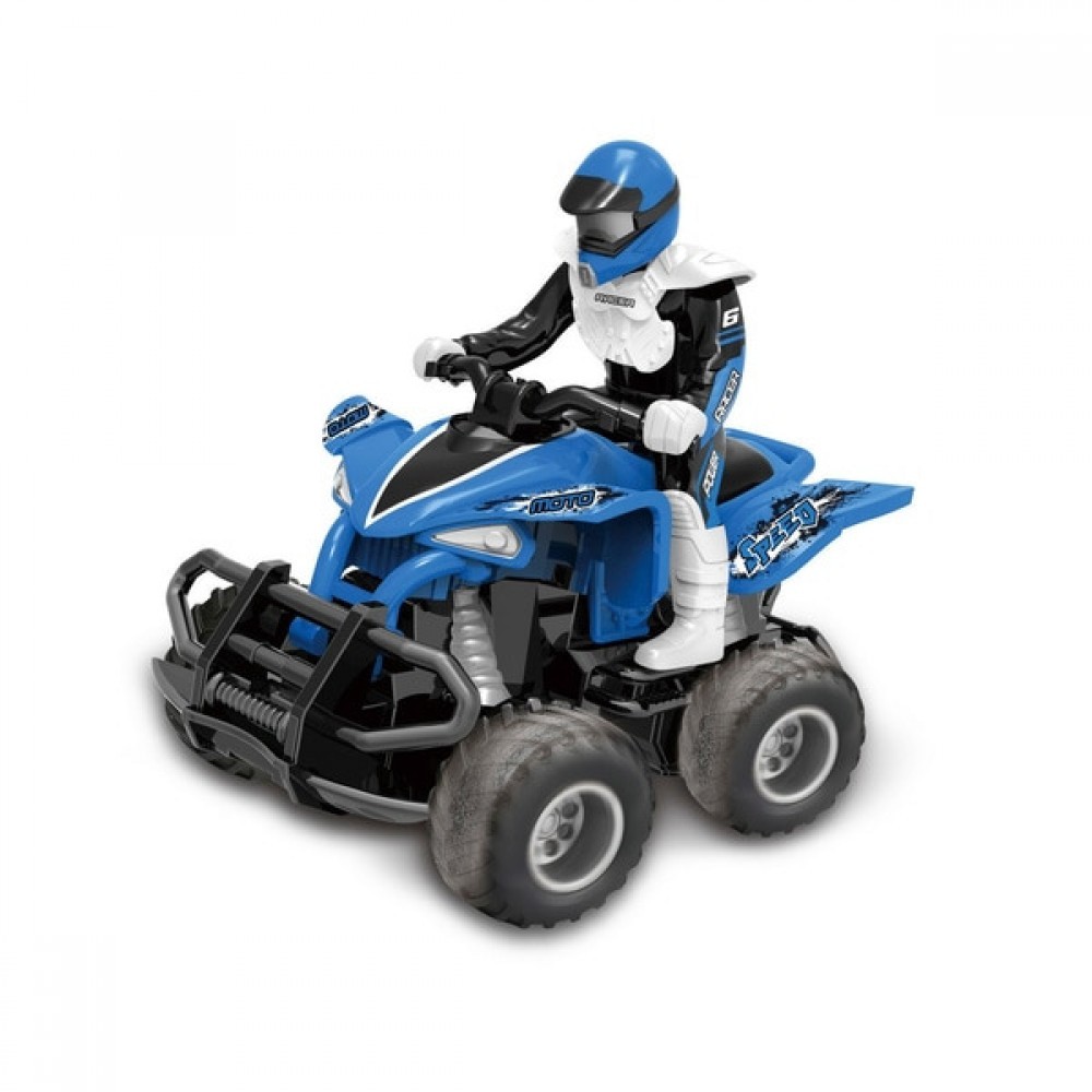 May Flowers Sale - Push-button Control 4x4 Quad Blue - Weekend:£5