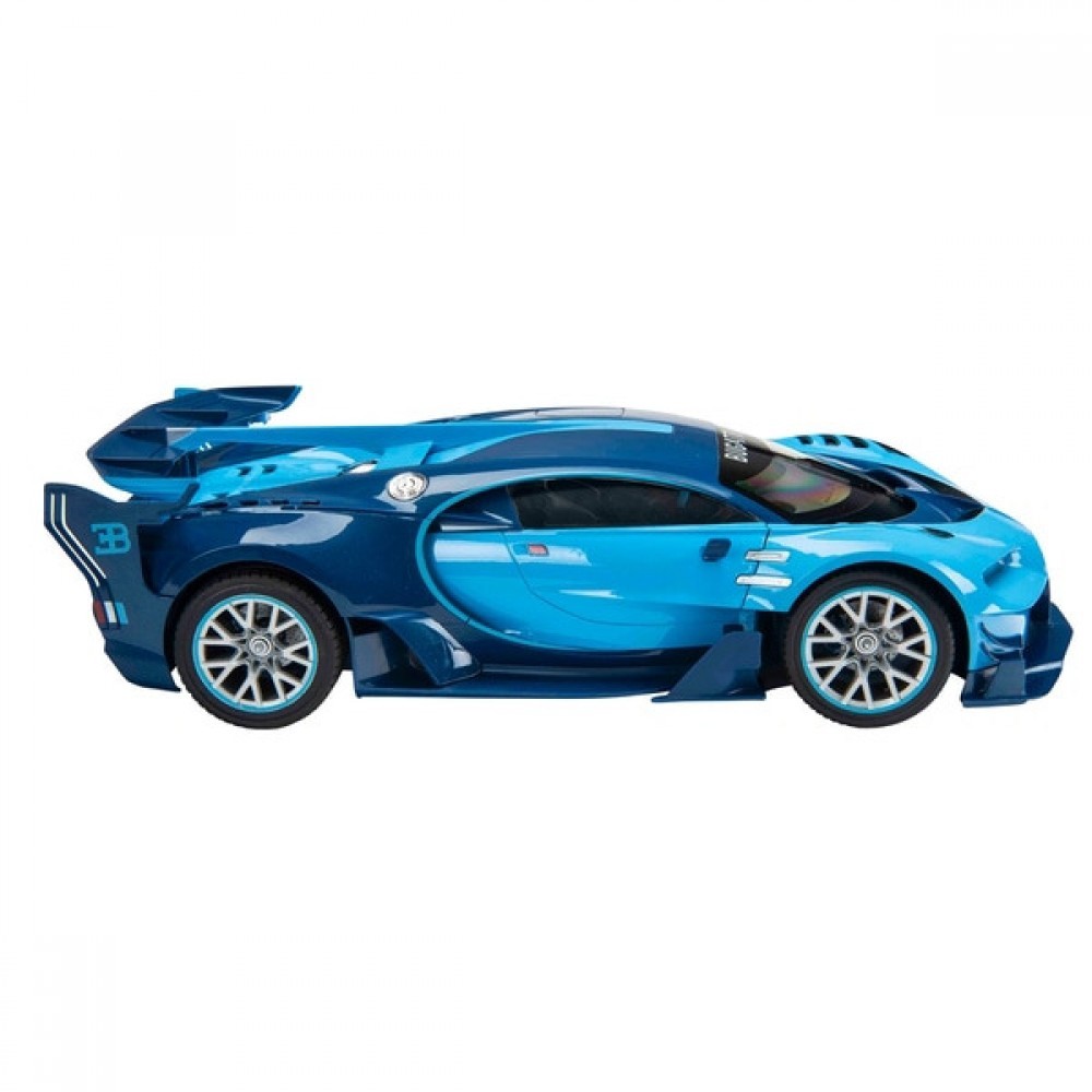 Cyber Week Sale - Push-button Control 1:12 Bugatti Eyesight Vehicle - X-travaganza:£30[caa6805jo]