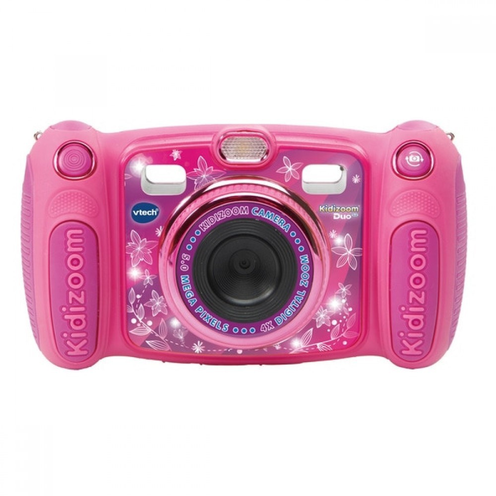 Clearance Sale - VTech Kidizoom Duo Video Camera 5.0 Pink - Back-to-School Bonanza:£32[cha6829ar]