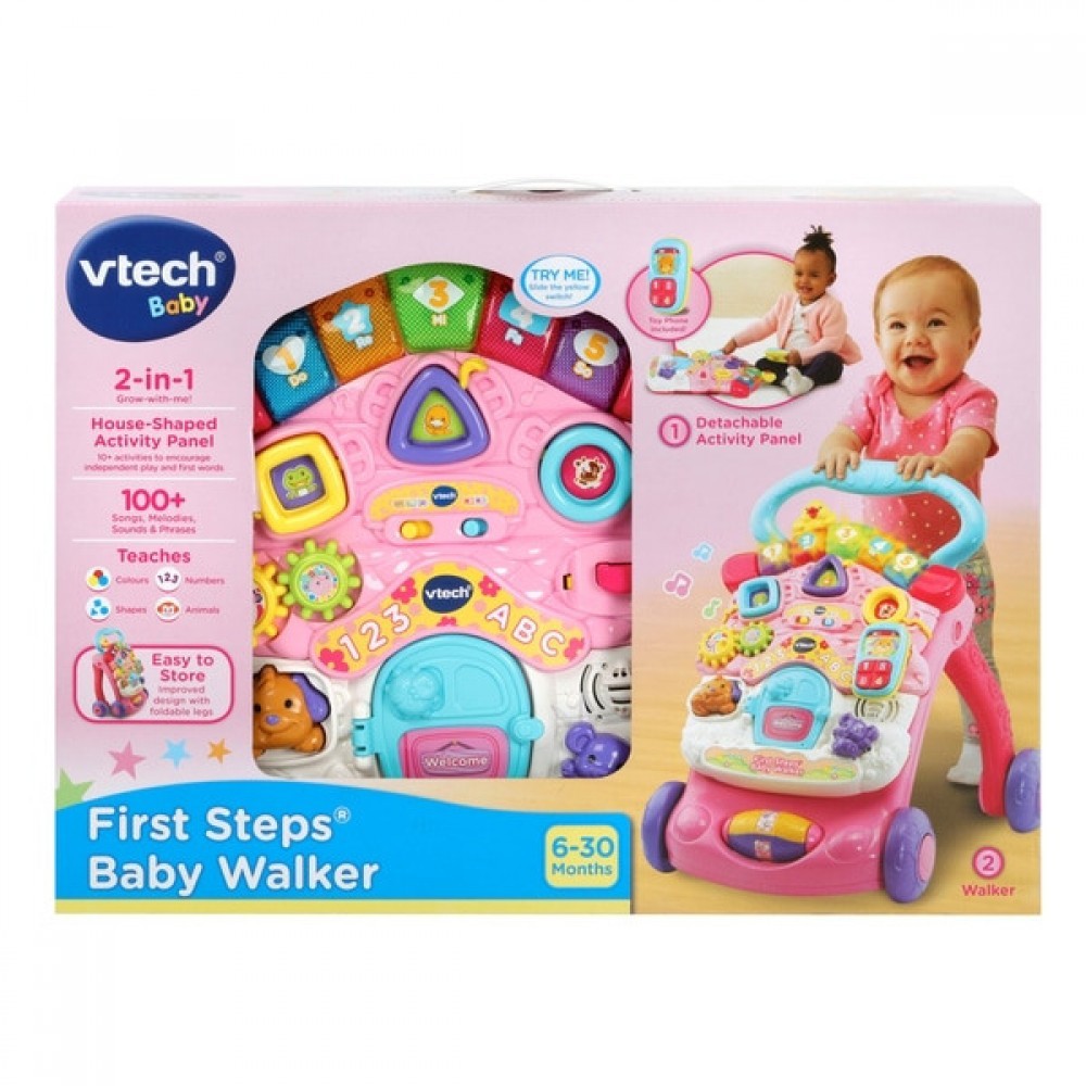 VTech First Tips Baby Walker Pink