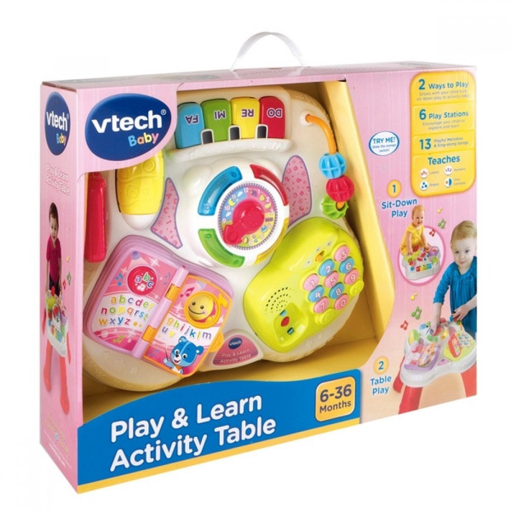 Fall Sale - VTech Knowing Task Table Pink - Give-Away Jubilee:£18[cha6848ar]