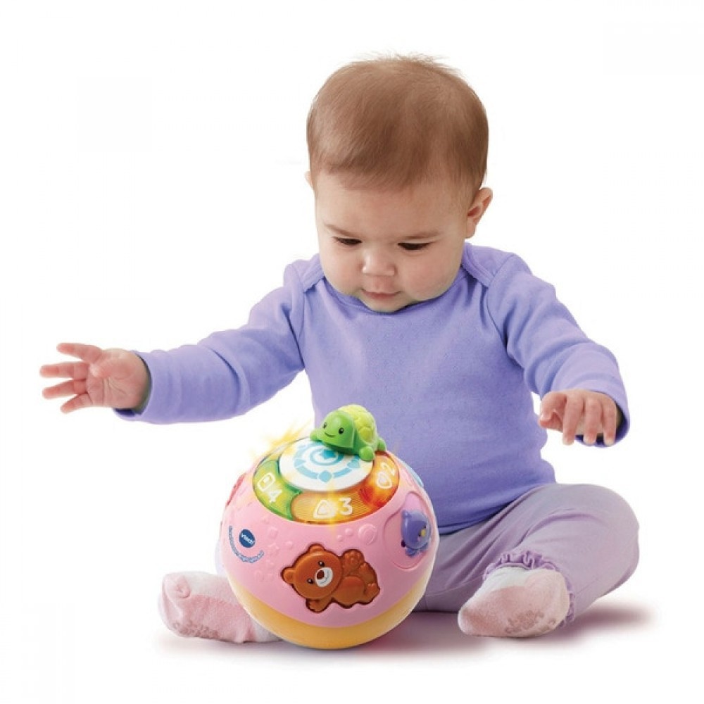 January Clearance Sale - VTech Crawl &&    Learn Bright Lights Round Pink - Boxing Day Blowout:£14[jca6875ba]