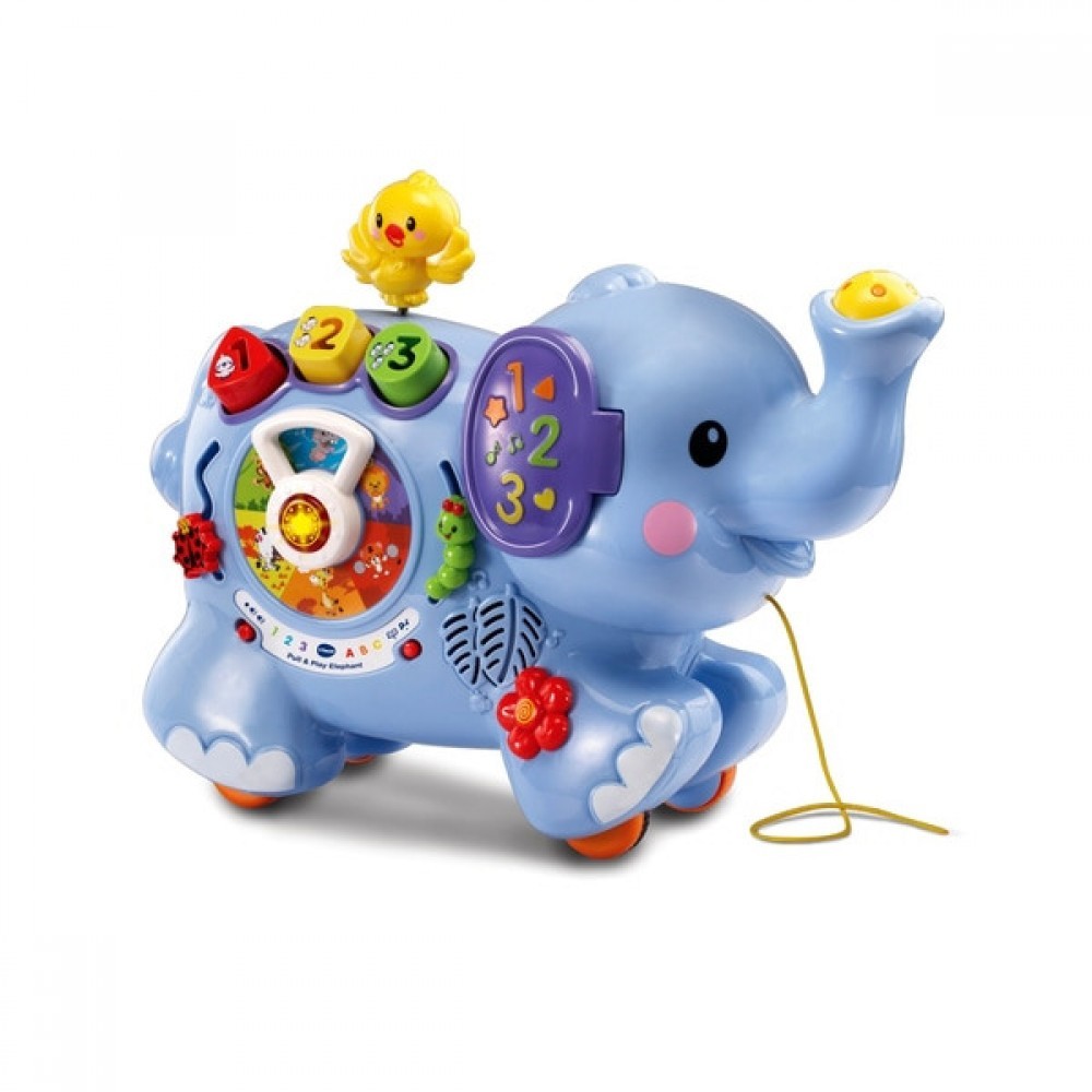 Spring Sale - VTech Pull &&    Play Elephant - Memorial Day Markdown Mardi Gras:£22[coa6878li]