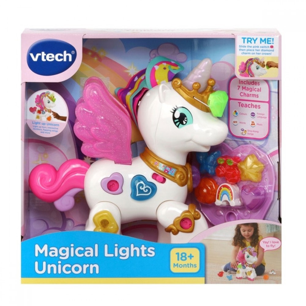 Click Here to Save - VTech Magical Lights Unicorn - Spree:£18