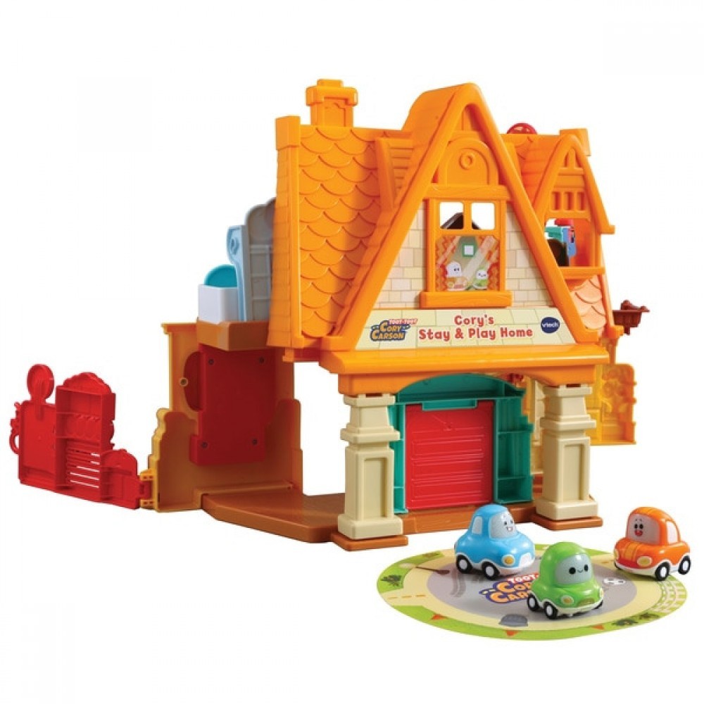 Vtech Toot-Toot Cory Carson Remain && Play House Playset