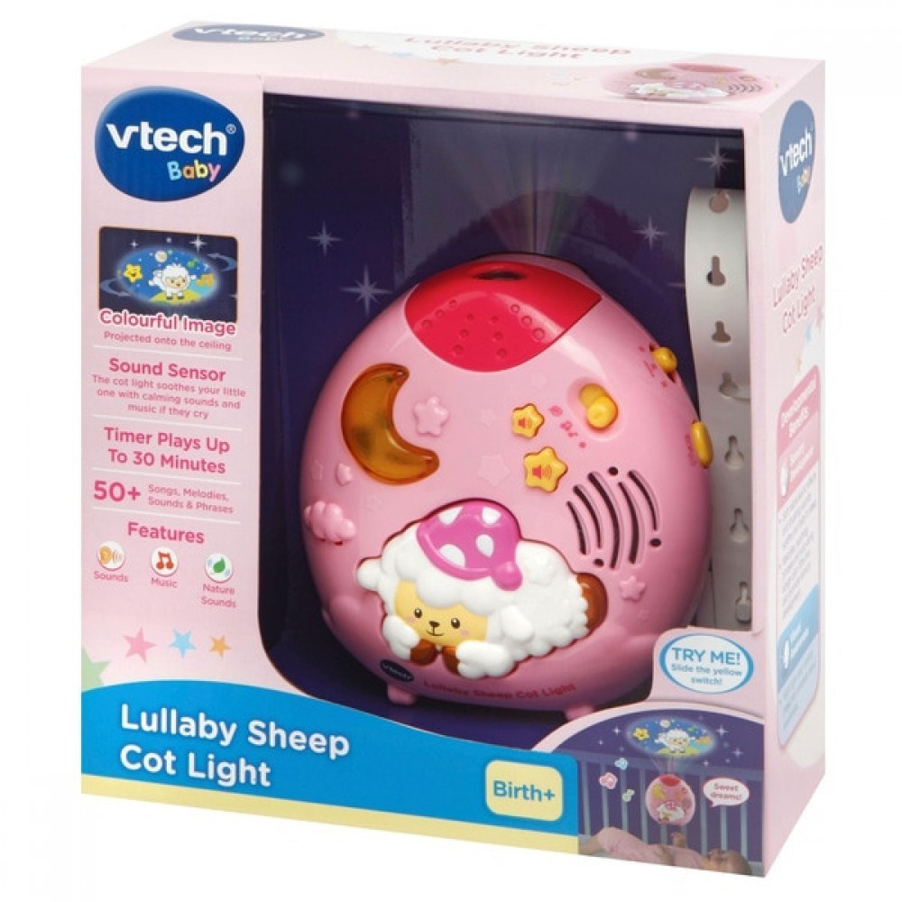 VTech Cradlesong Lambs Crib Illumination - Pink