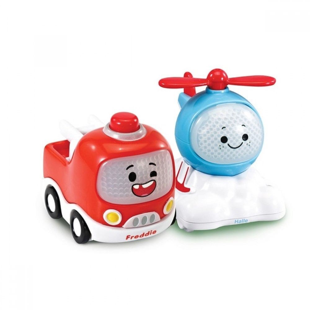 July 4th Sale - Vtech Toot-Toot Cory Carson Freddie &&    Halle Mini Duo Motor Vehicle - Markdown Mardi Gras:£5