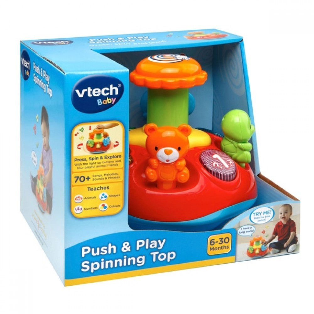 Markdown Madness - VTech Press &&    Play Spinning Top - Christmas Clearance Carnival:£15