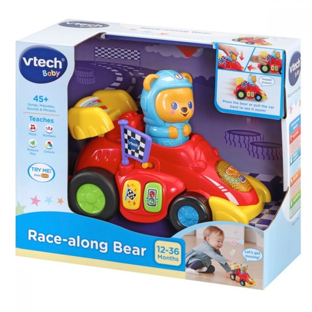 Final Sale - VTech Little One Race-along Bear - Black Friday Frenzy:£13