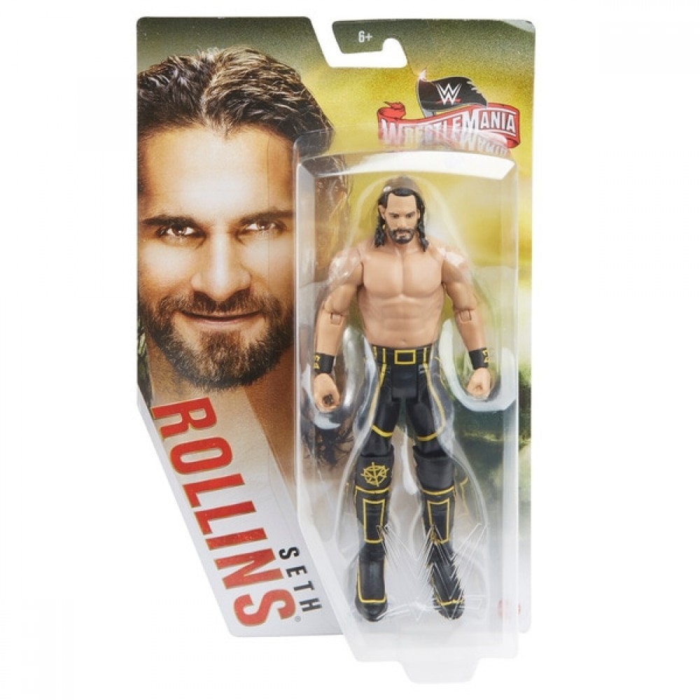 Holiday Sale - WWE Wrestlemania 36 Standard Seth Rollins - Boxing Day Blowout:£6[jca6959ba]