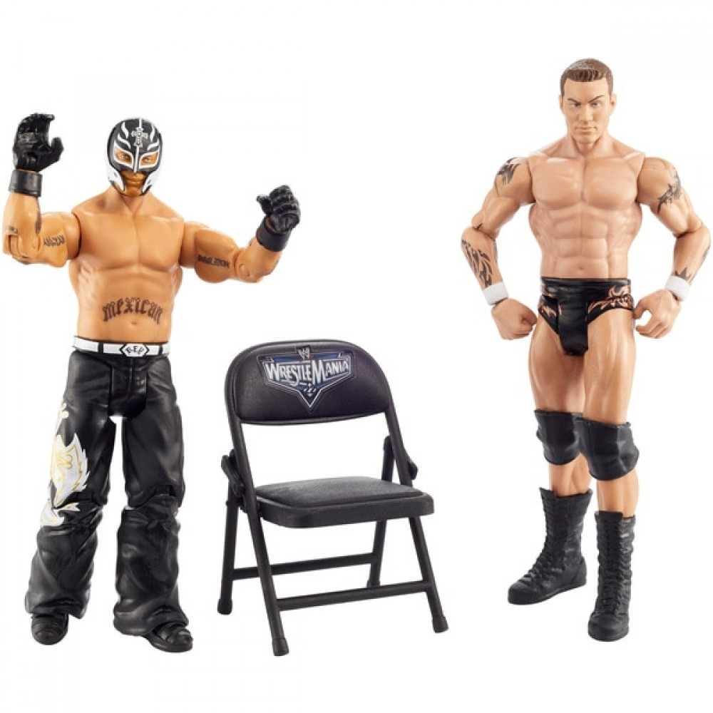 WWE Wrestlemania 36 Fight Stuff Rey Mysterio and Randy Orton