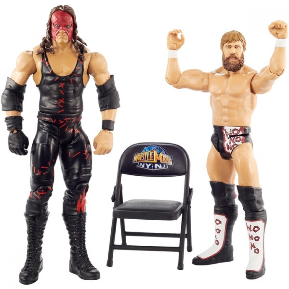 Price Drop Alert - WWE Wrestlemania 36 Struggle Stuff Kane &&    Daniel Bryan - One-Day Deal-A-Palooza:£8