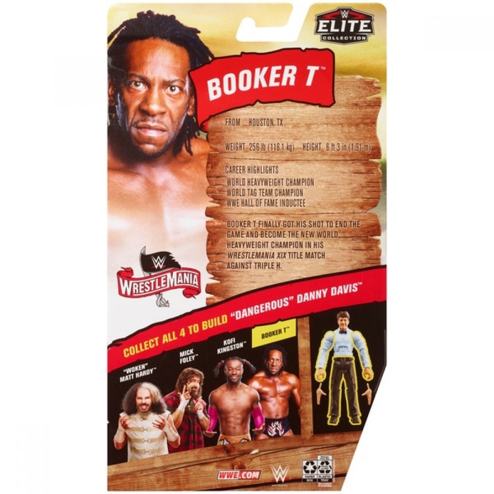 Flash Sale - WWE Wrestlemania 36 Elite Booker T - President's Day Price Drop Party:£11