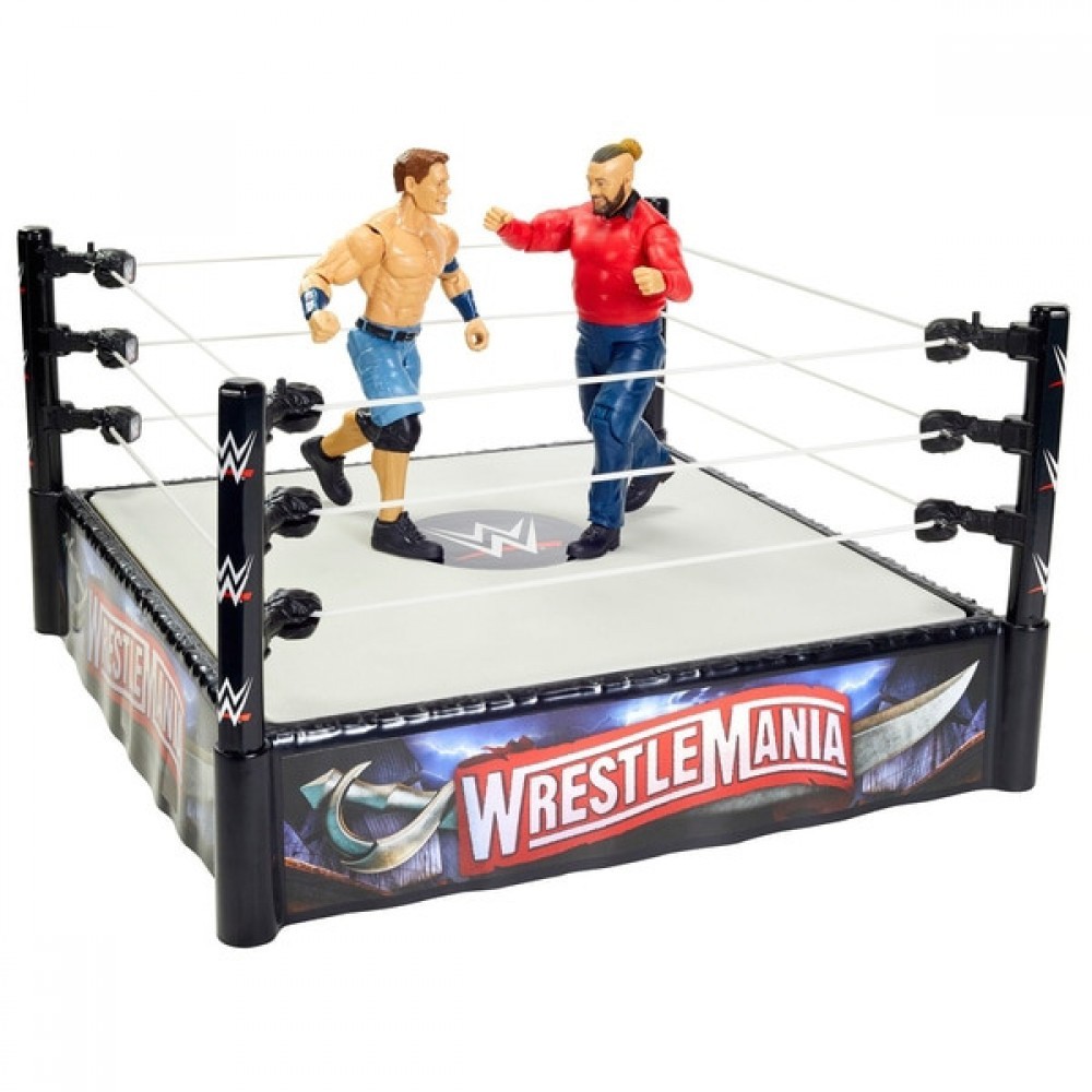 WWE Wrestlemania Superstar Ring along with John Cena and Bray Wyatt Numbers